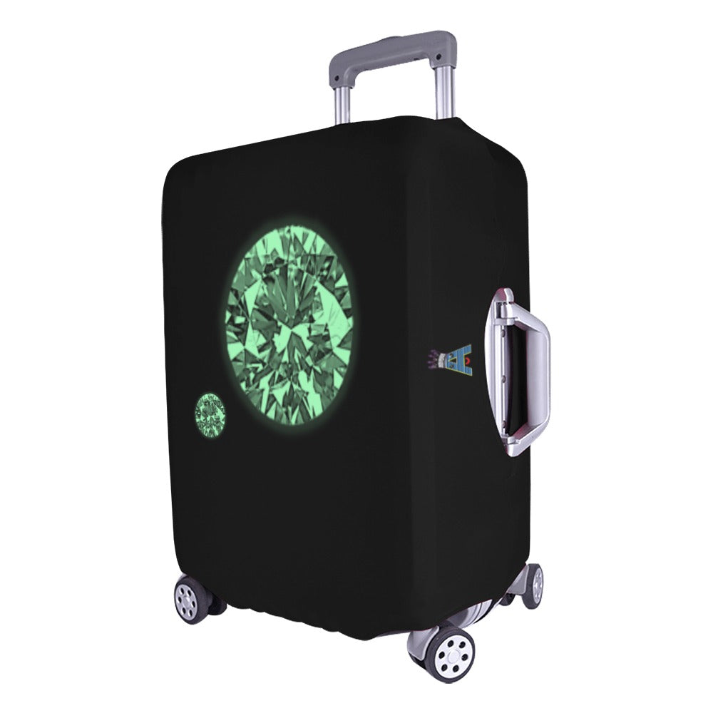 ALIM4U-Large Green Diamond Luggage Cover (Large Size) (26"-28")