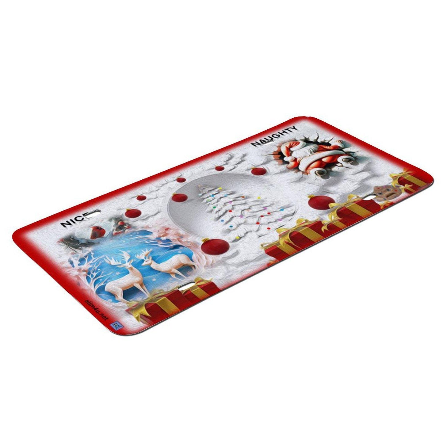 ALIM4U Christmas Car License Plate-11.8”x5.9”