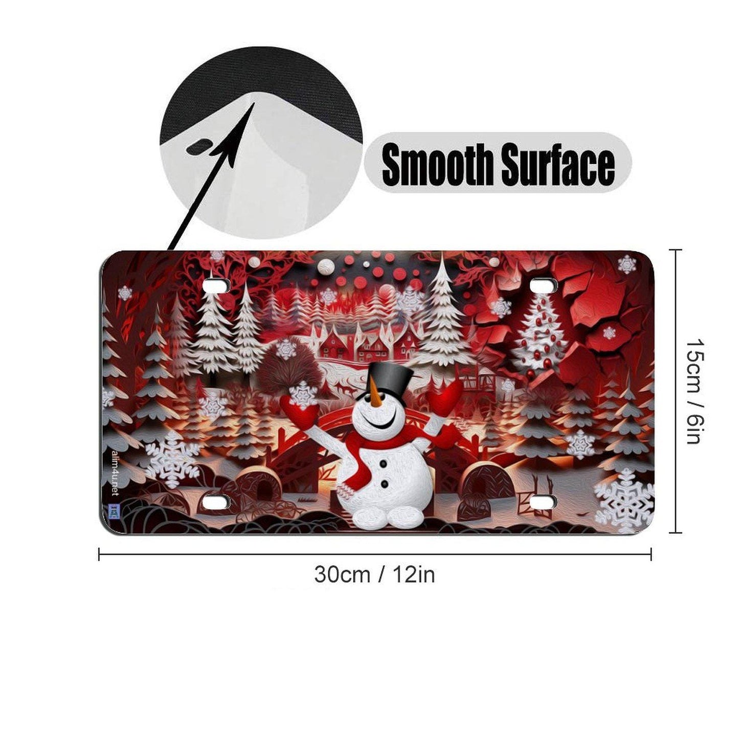 ALIM4U Christmas Car License Plate-11.8”x5.9”