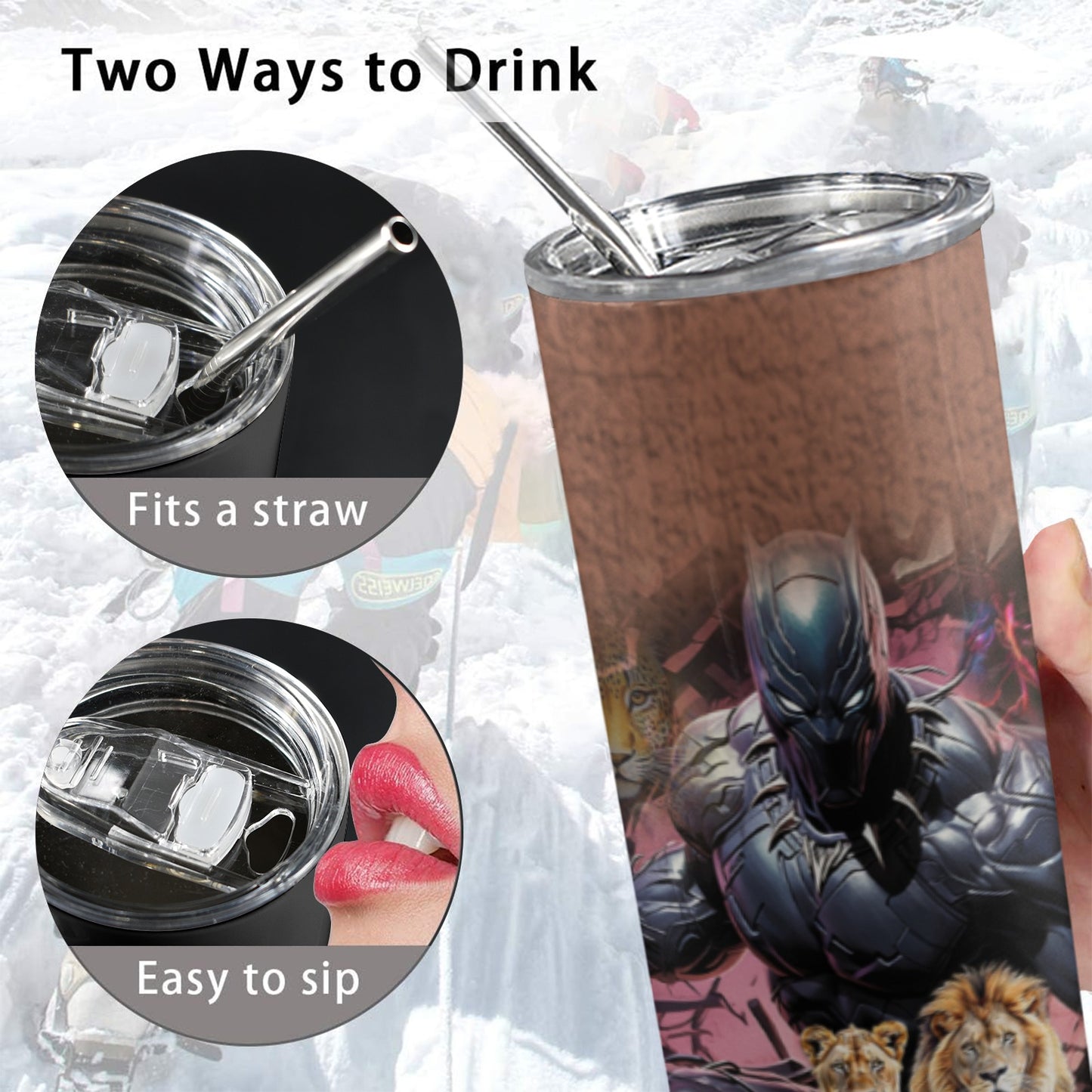 ALIM4U- A14 Drinking Cup 20 oz 20oz Tall Skinny Tumbler with Lid and Straw