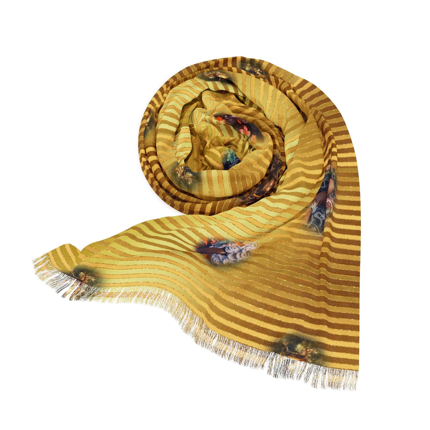 ALIM4U- Scarf, Oak Tree Glowing Moon Forrest Sunset Women of Color Faces, Shawl Wrap Bandana Headscarf Hair Scarf, Gift for Nature Lover