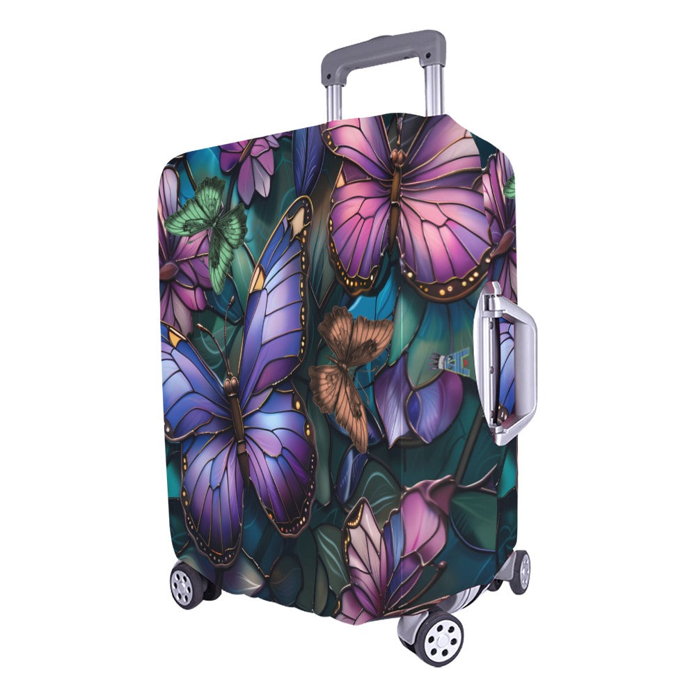 ALIM4U- Monarch Stained Glass Luggage Cover (Large Size) (26"-28")