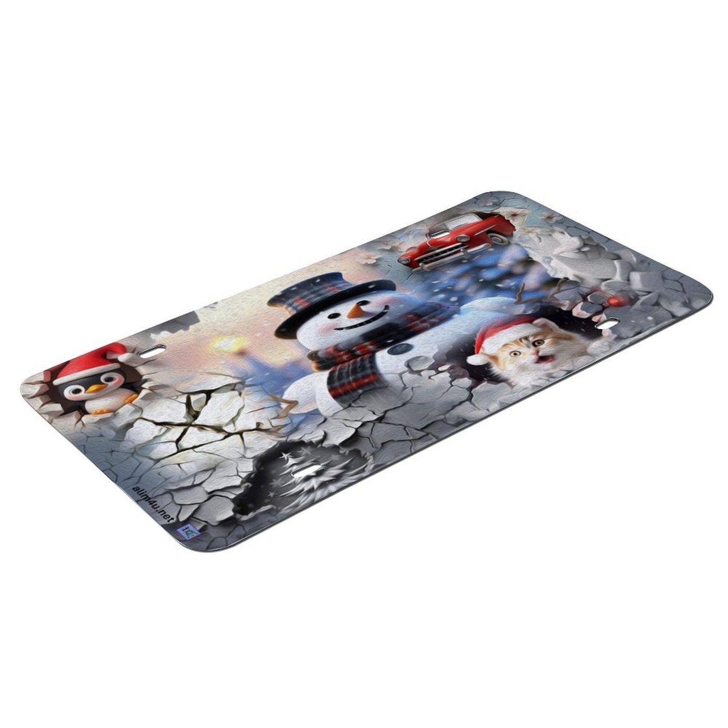 ALIM4U Christmas Car License Plate-11.8”x5.9”