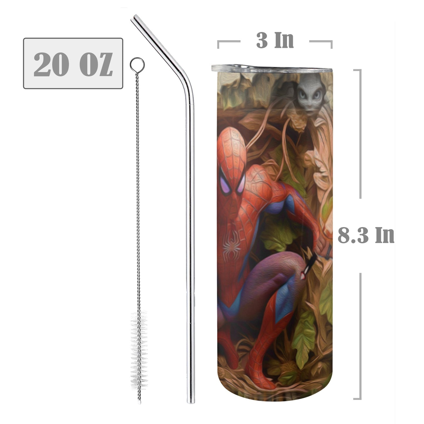 ALIM4U- A816 Drinking Cup 20 oz 20oz Tall Skinny Tumbler with Lid and Straw