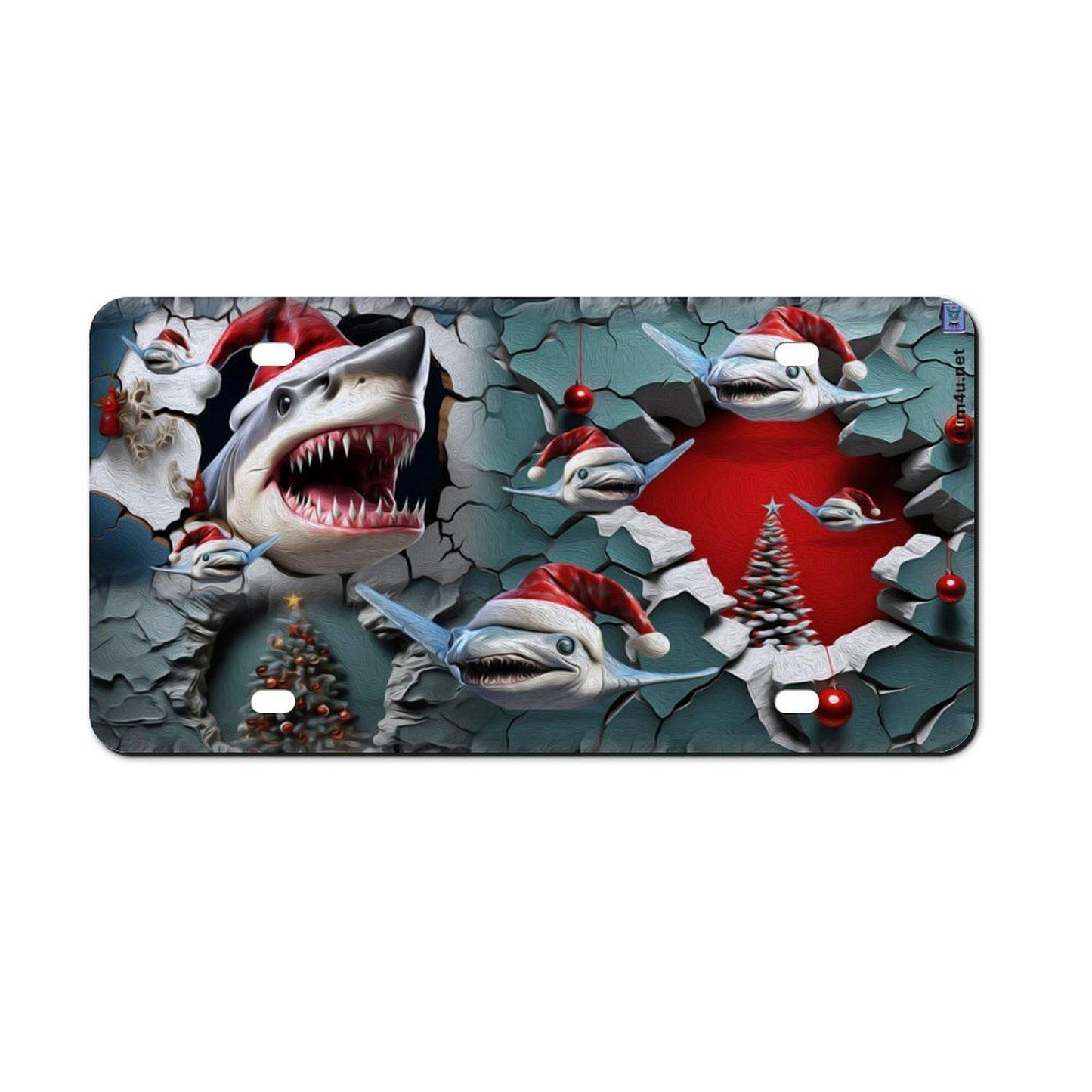 ALIM4U Christmas Car License Plate-11.8”x5.9”