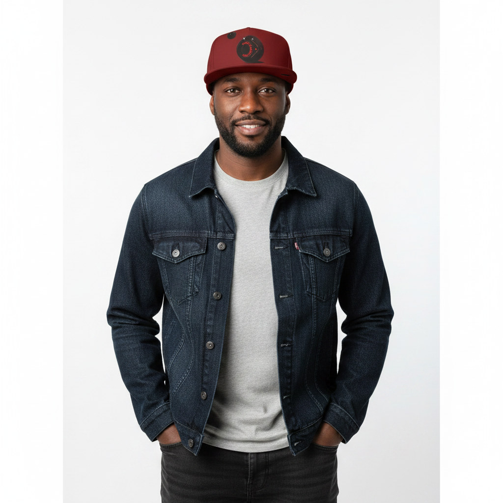 Daddy's Right Here Ball Logo Flat-Brim Baseball Cap
