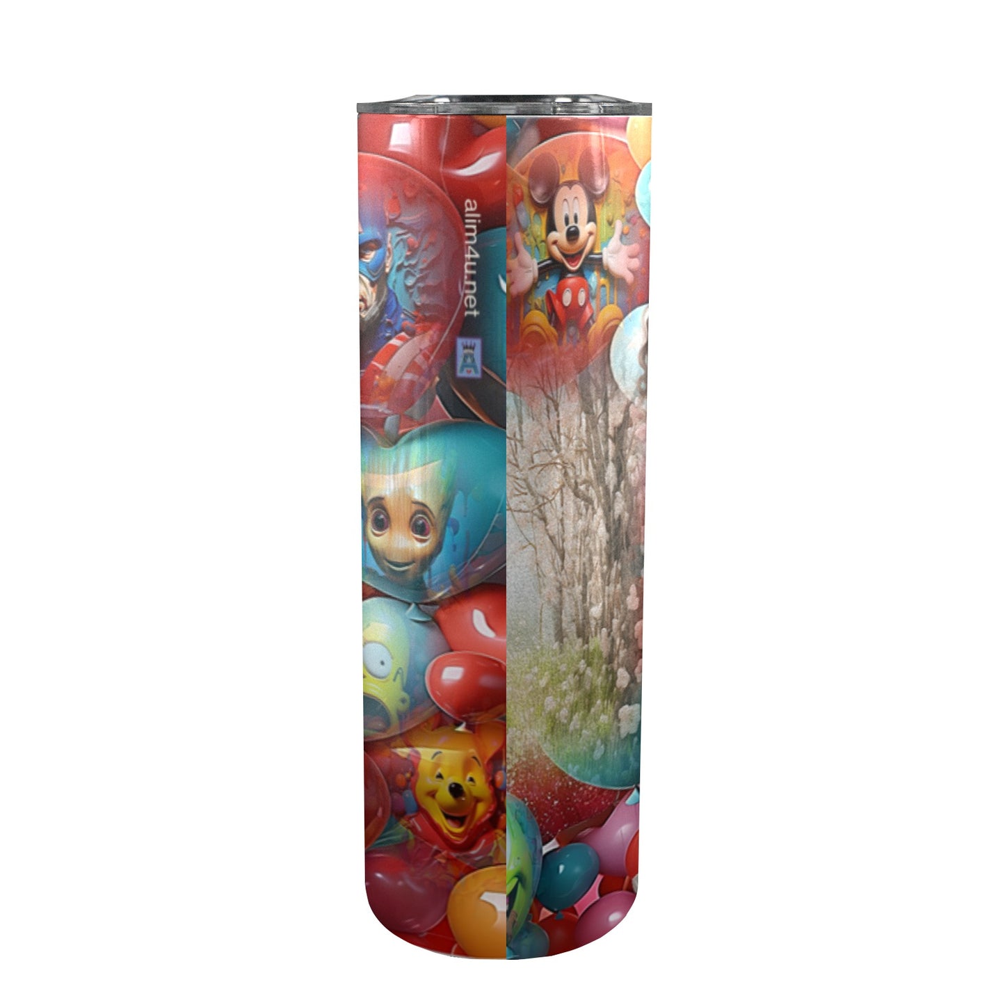 ALIM4U- A129 Drinking Cup 20 oz 20oz Tall Skinny Tumbler with Lid and Straw