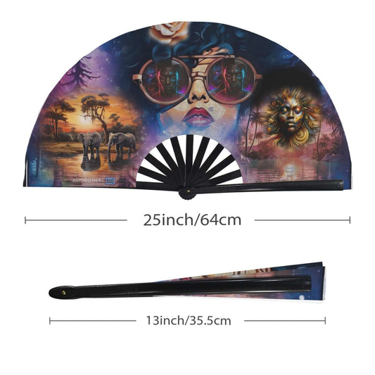 Clack Fan 19 Multi-Colored Floral Canvas Butterflies