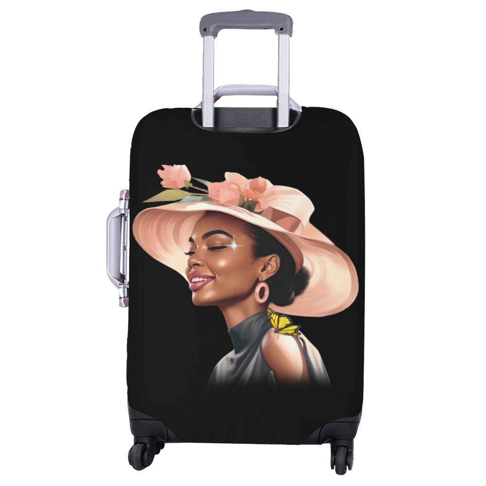 ALIM4U- Black Woman 12 Luggage Cover (Large Size) (26"-28")