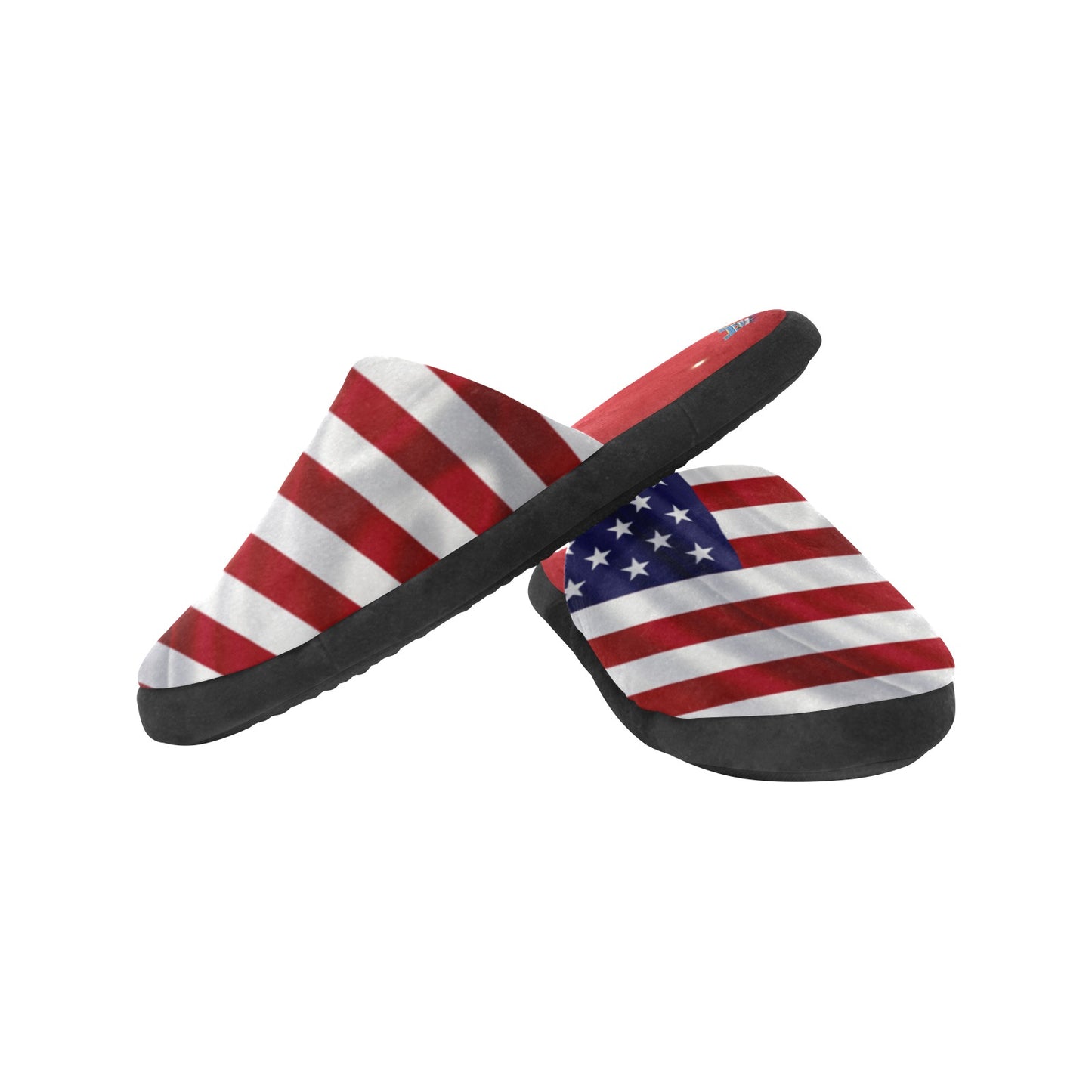 ALIM4U- America 3D Flag Slippers Men's Cotton Slippers(Model 0601)