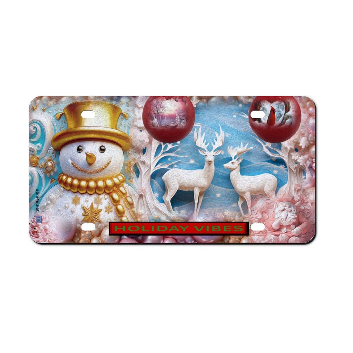 ALIM4U Christmas Car License Plate-11.8”x5.9”