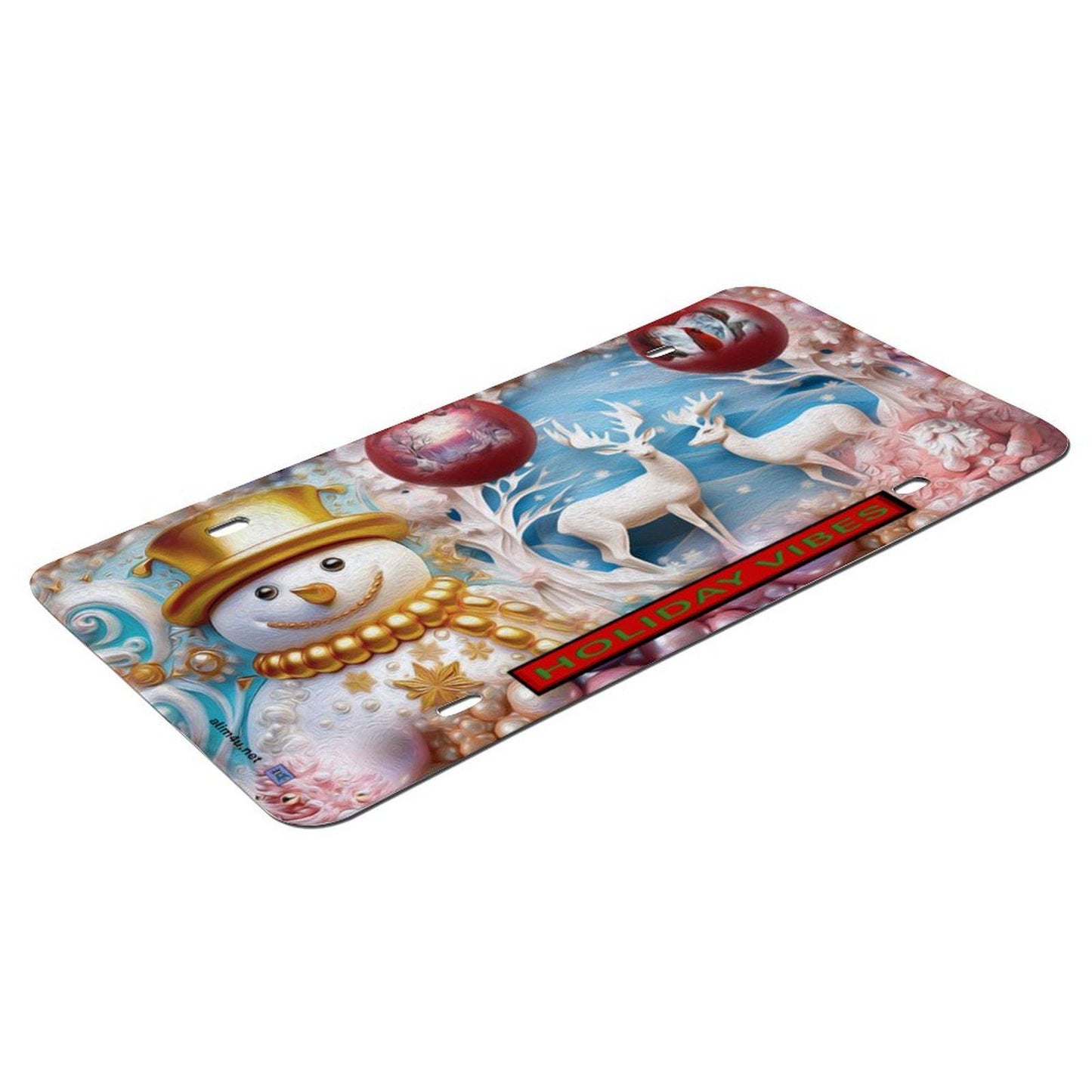 ALIM4U Christmas Car License Plate-11.8”x5.9”