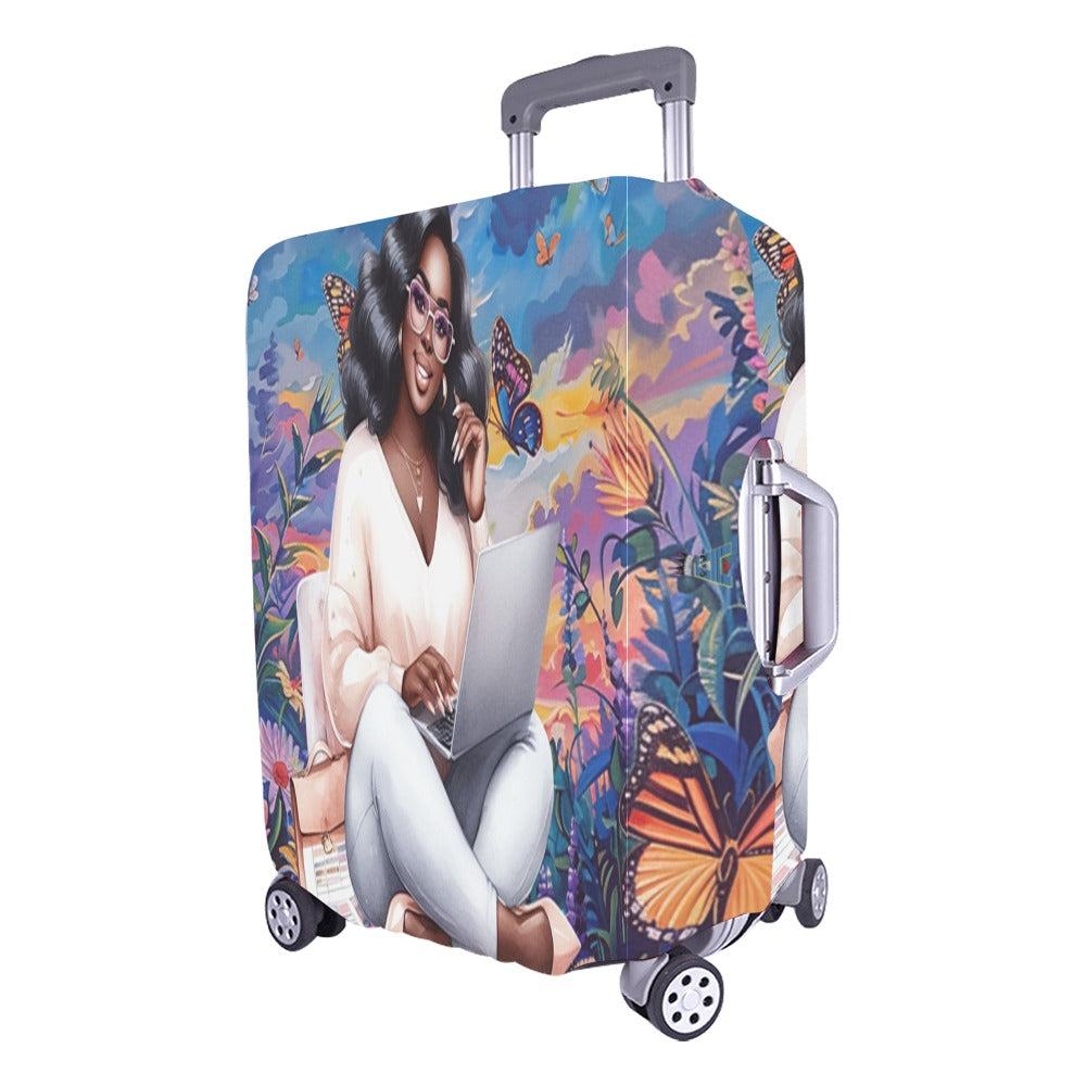 ALIM4U- Black Woman Positivity Luggage Cover (Large Size) (26"-28")