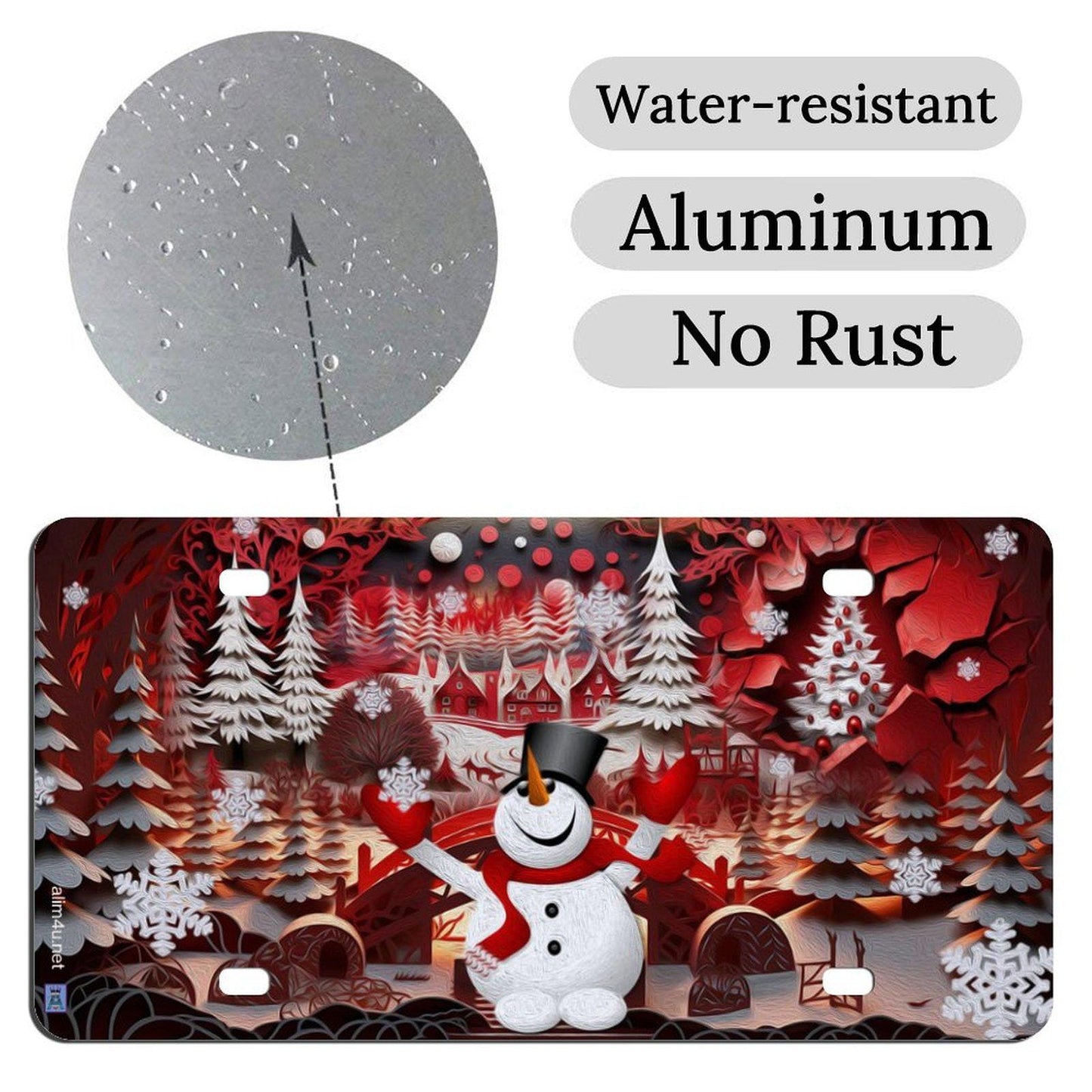ALIM4U Christmas Car License Plate-11.8”x5.9”