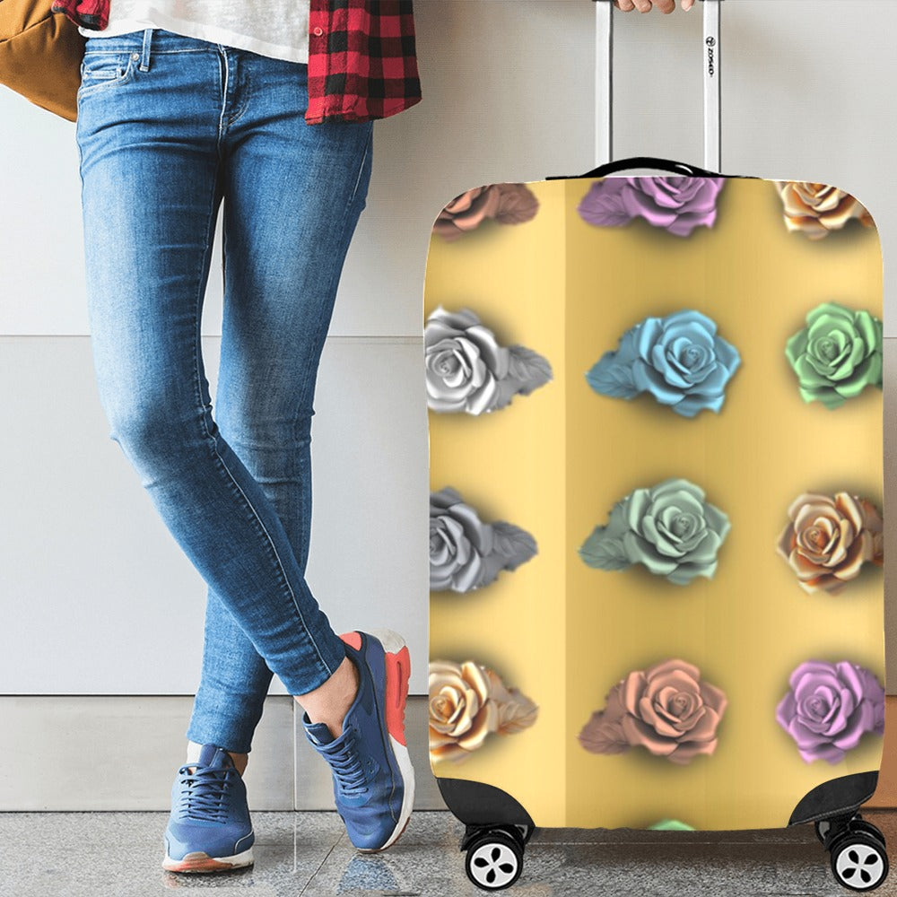 ALIM4U Traveling Rows of Roses Luggage Cover (Large Size) (26"-28")