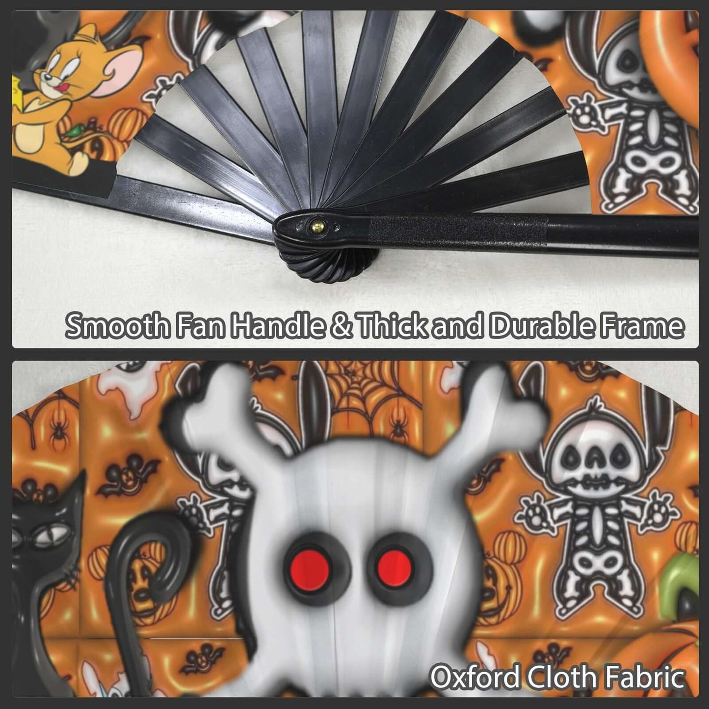 Folding Clack Fan 92 multi colored floral butterflies