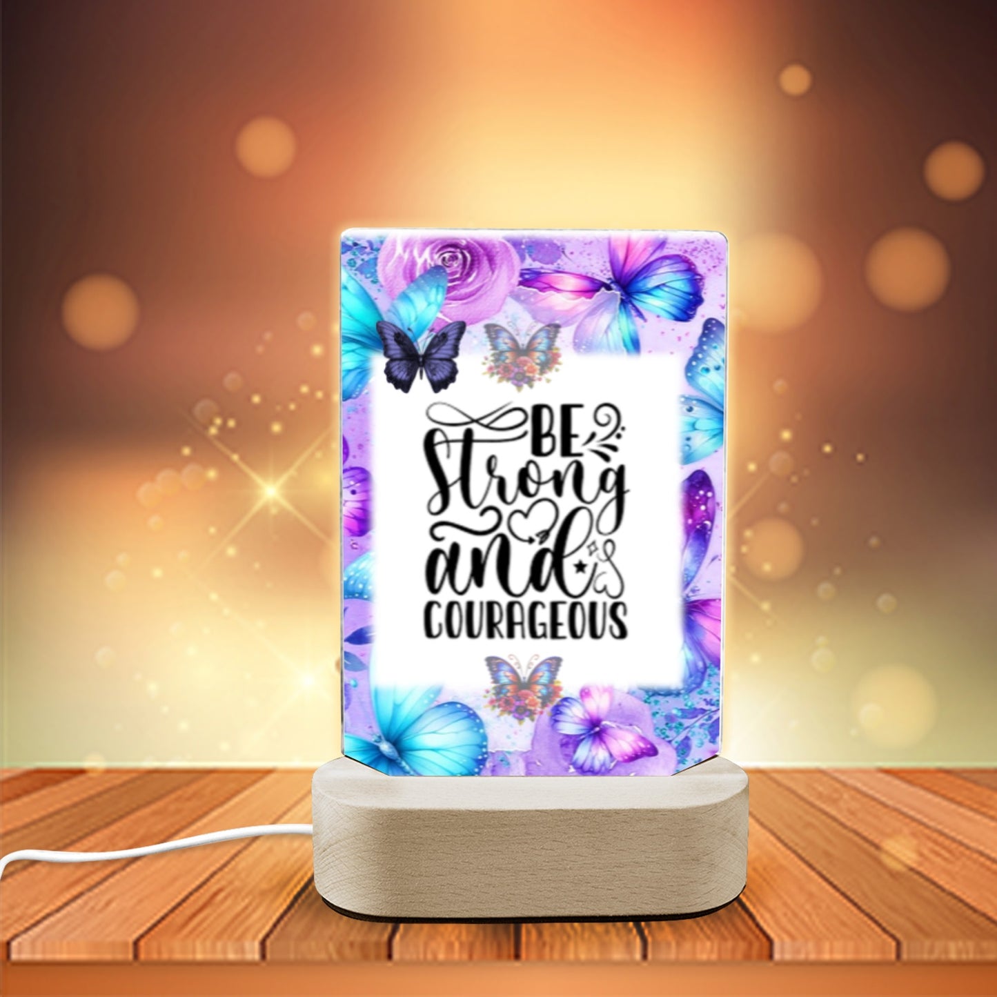ALIM4U- Affirmations Acrylic Photo Panel with Lighted Stand (Made in Queens)