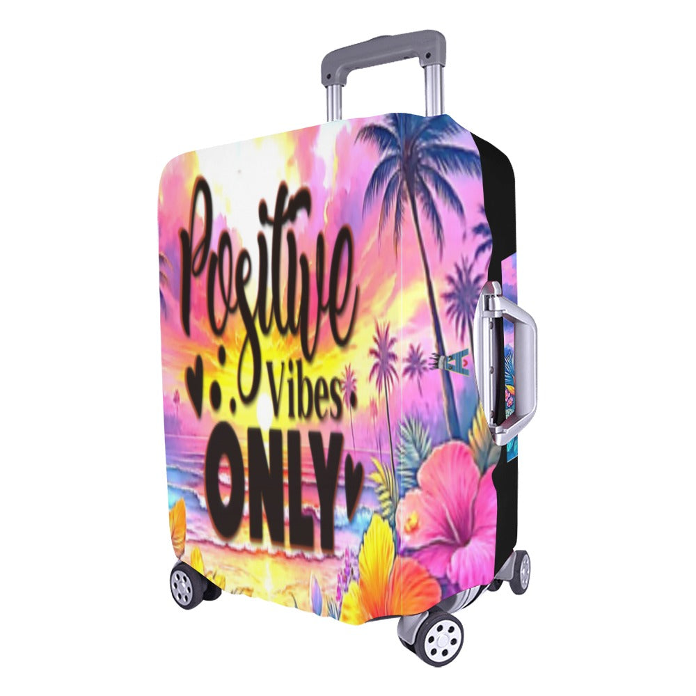 ALIM4U- Positive Vibes Only Luggage Cover (Large Size) (26"-28")