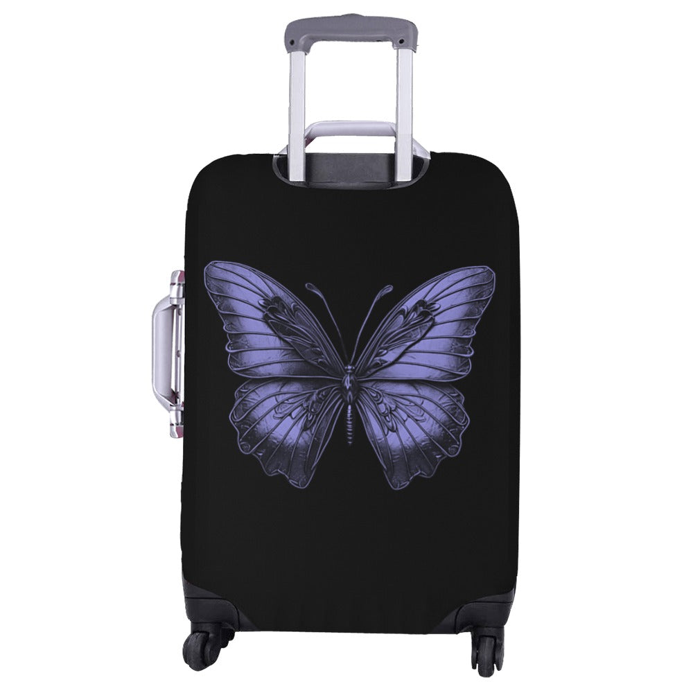 ALIM4U- Purple Monarch Butterfly Luggage Cover (Large Size) (26"-28")