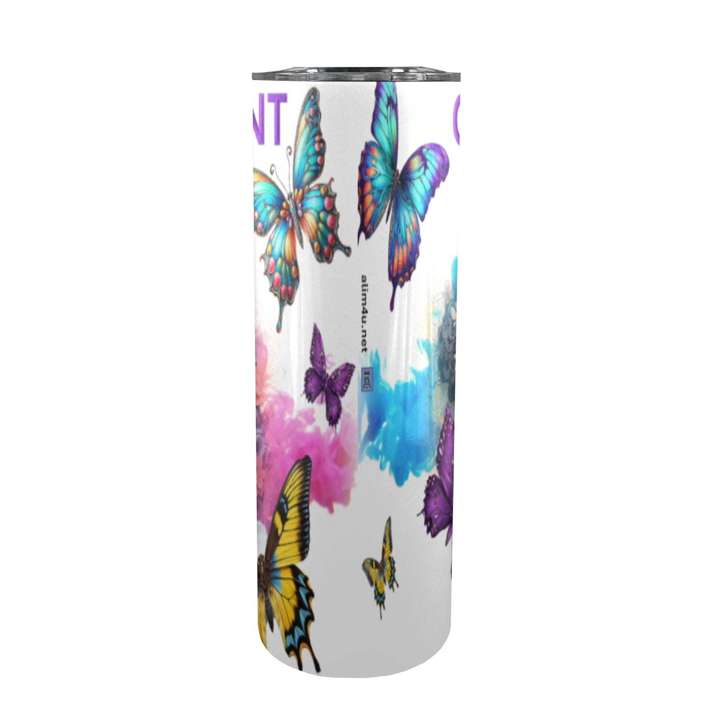 ALIM4U- A112 Drinking Cup 20 oz 20oz Tall Skinny Tumbler with Lid and Straw