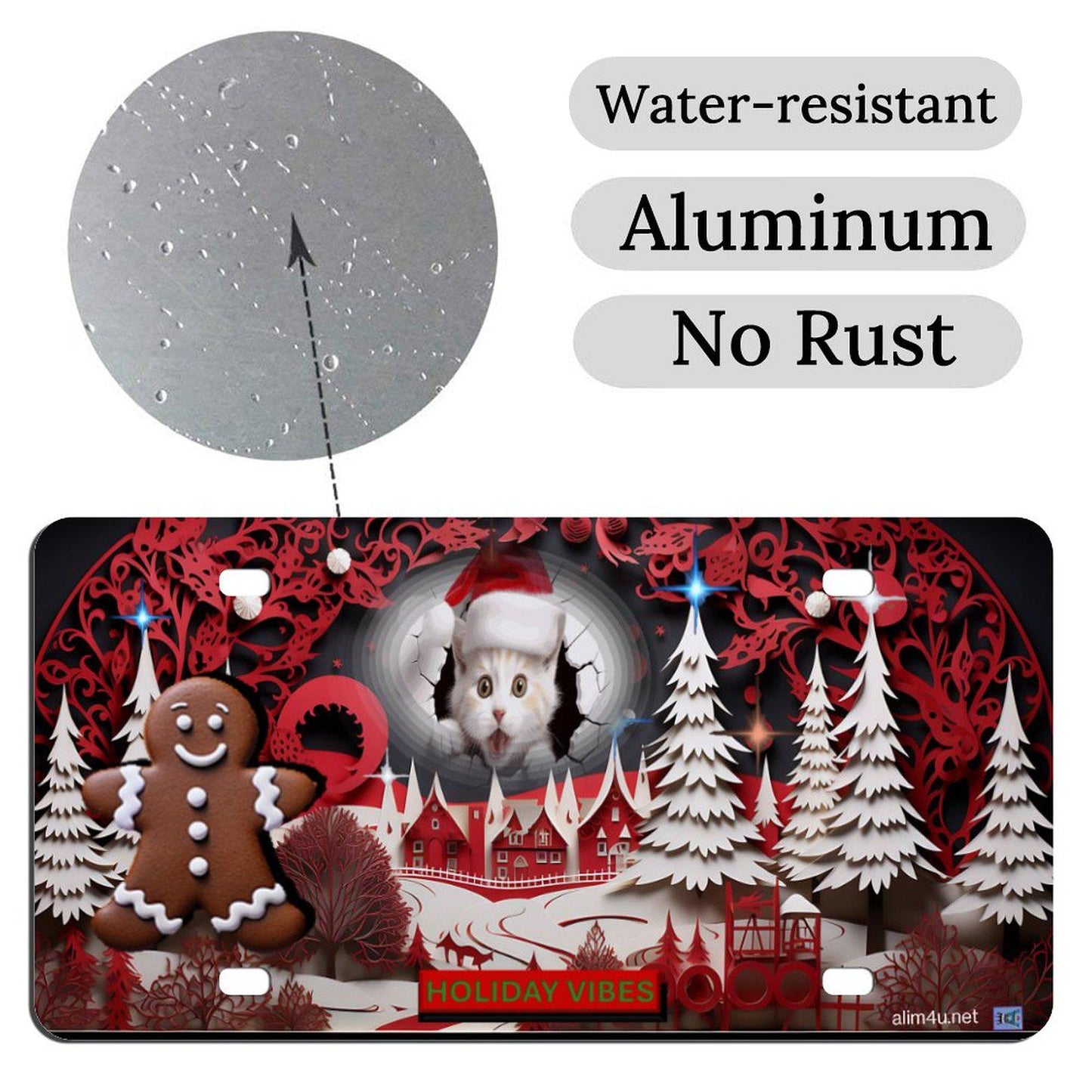 ALIM4U Christmas Car License Plate-11.8”x5.9”