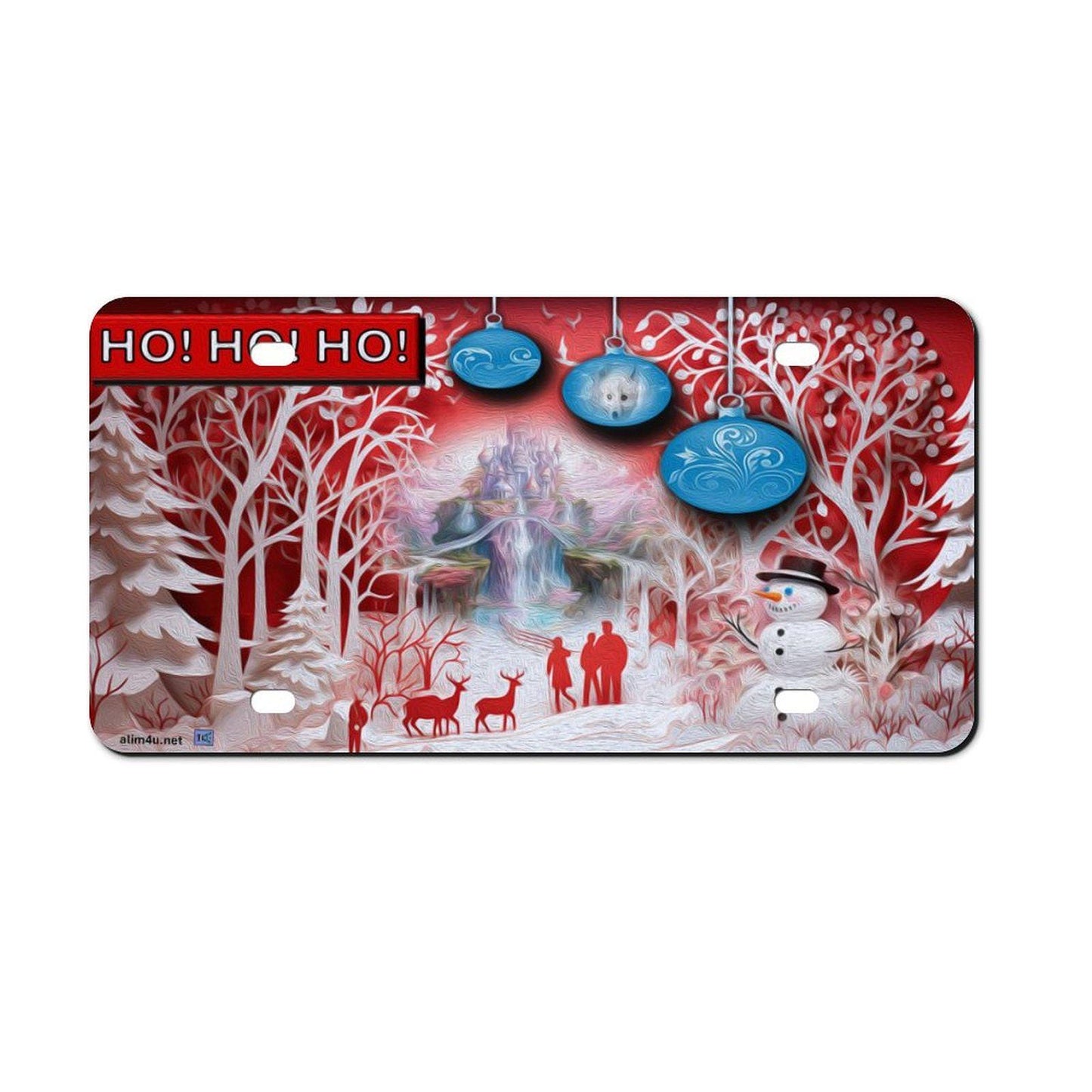 ALIM4U Christmas Car License Plate-11.8”x5.9”