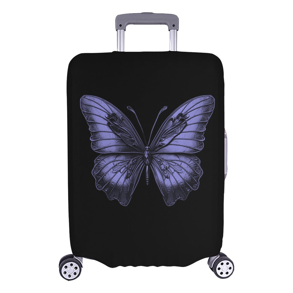 ALIM4U- Purple Monarch Butterfly Luggage Cover (Large Size) (26"-28")