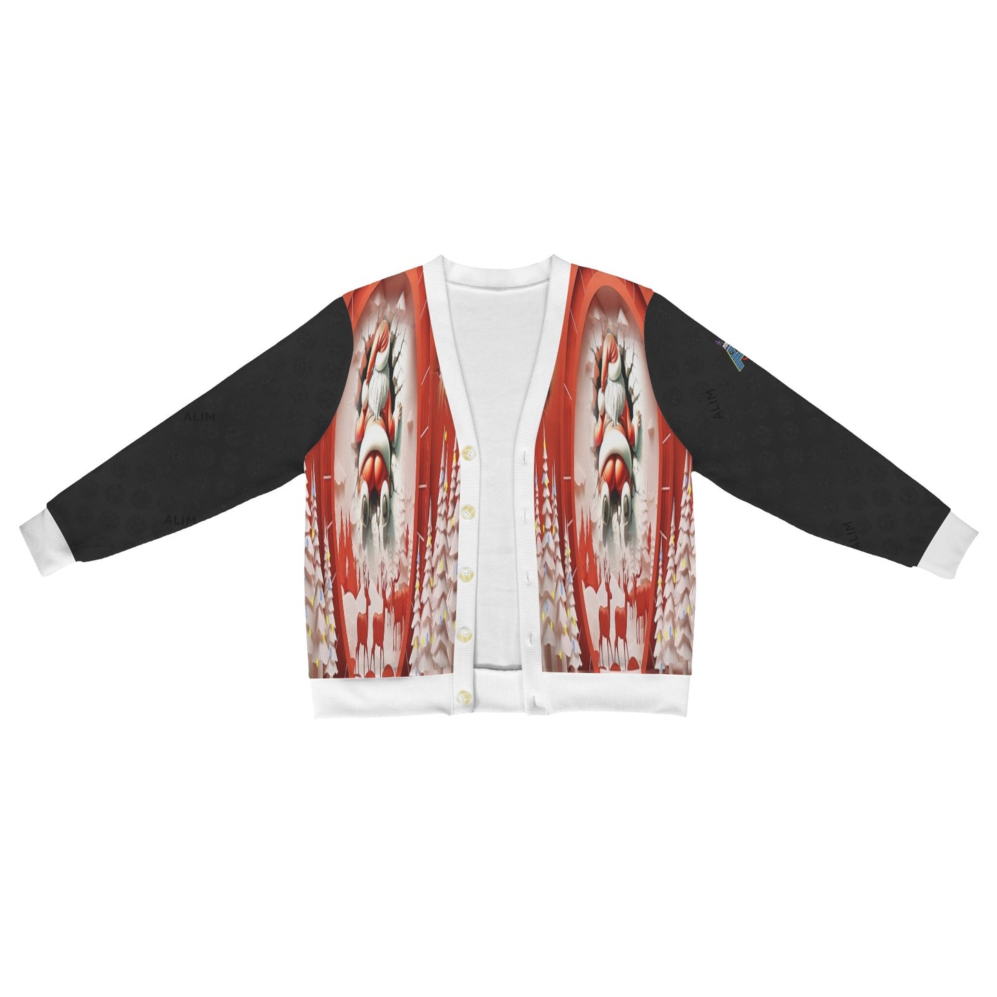 ALIM4U- Ugly Christmas Sweater 2 Custom Men's Cardigan (Model H73)
