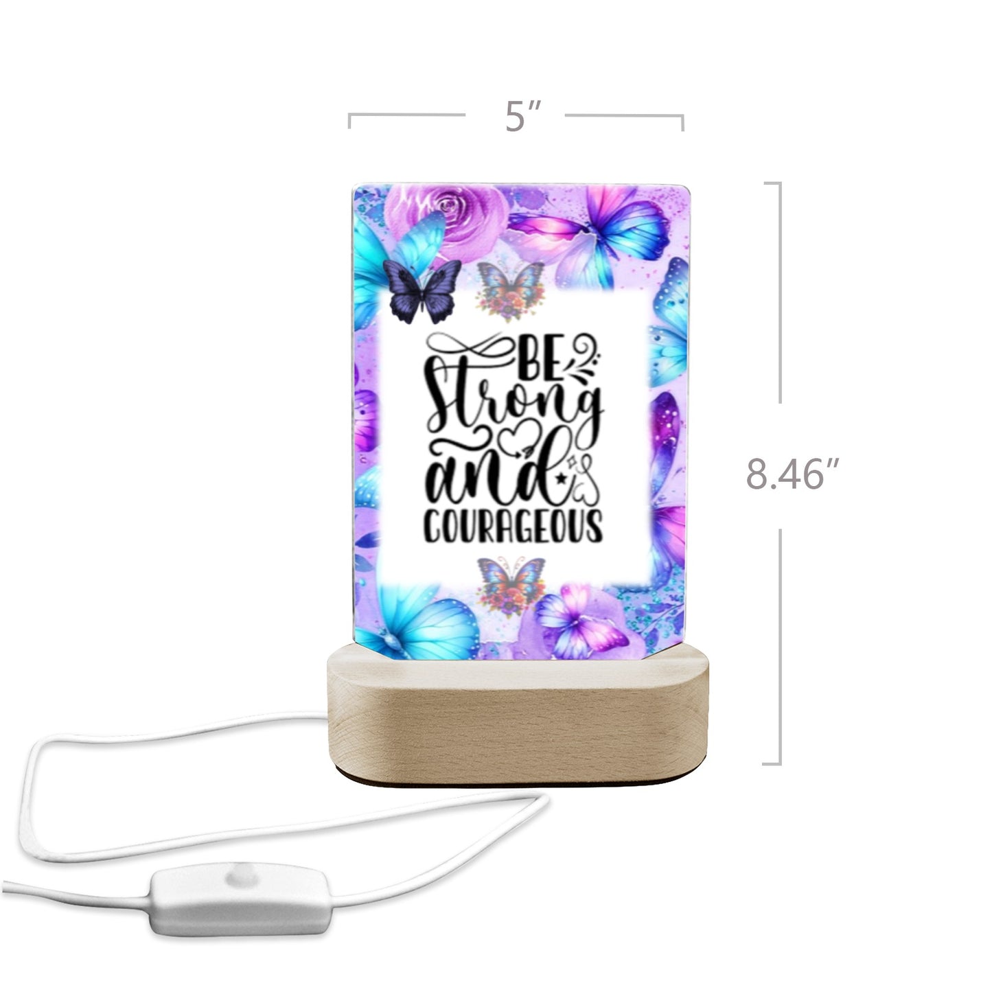 ALIM4U- Affirmations Acrylic Photo Panel with Lighted Stand (Made in Queens)