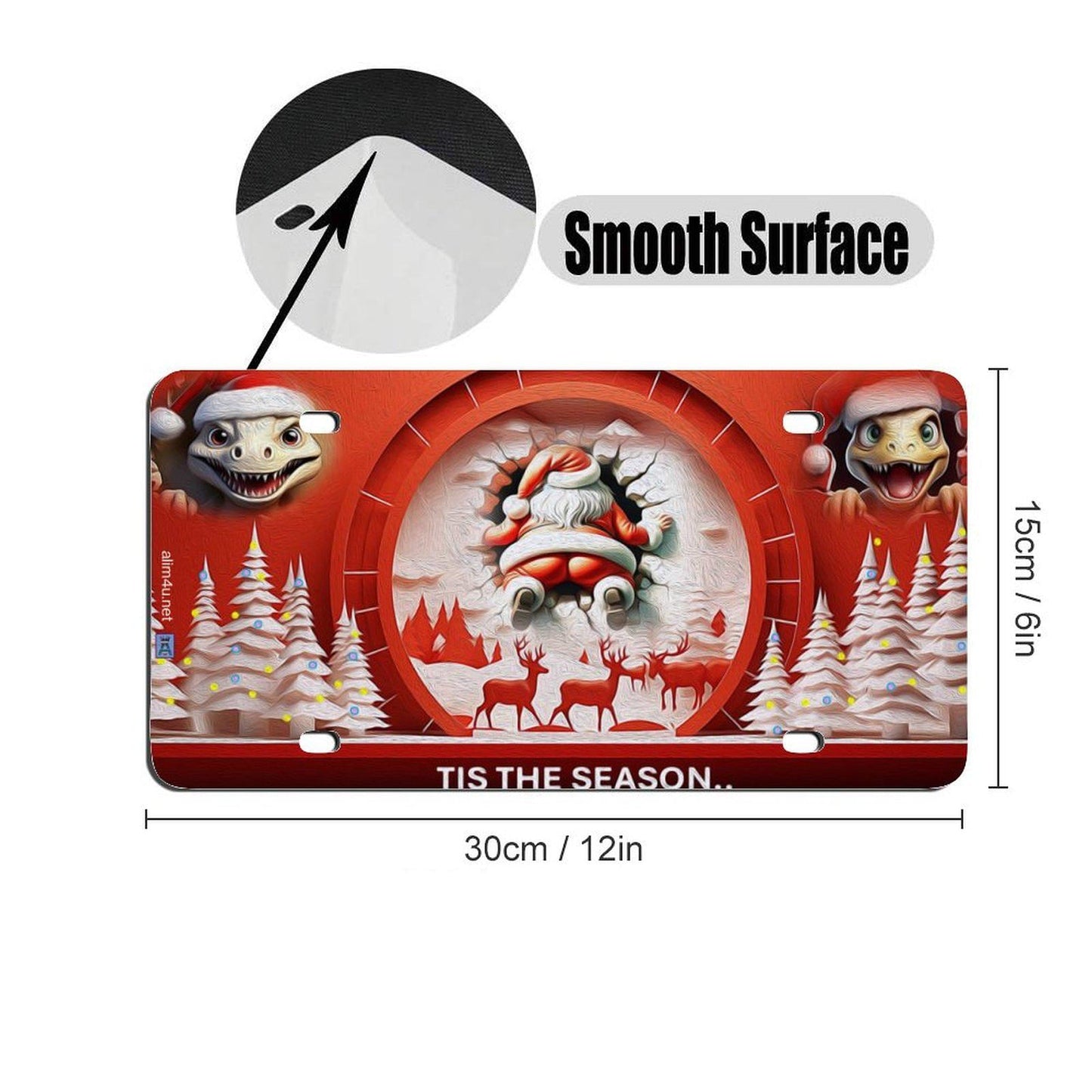ALIM4U Christmas Car License Plate-11.8”x5.9”