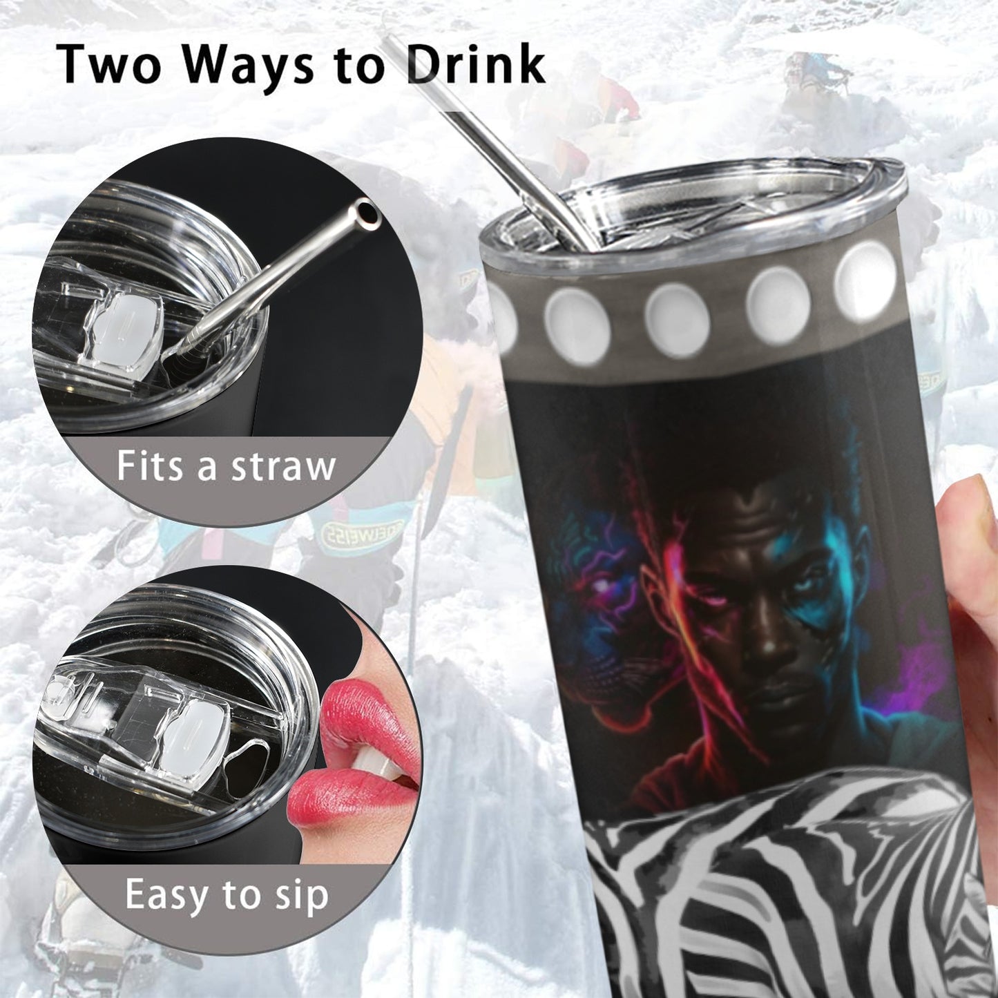 ALIM4U- A23 Drinking Cup 20oz 20oz Tall Skinny Tumbler with Lid and Straw