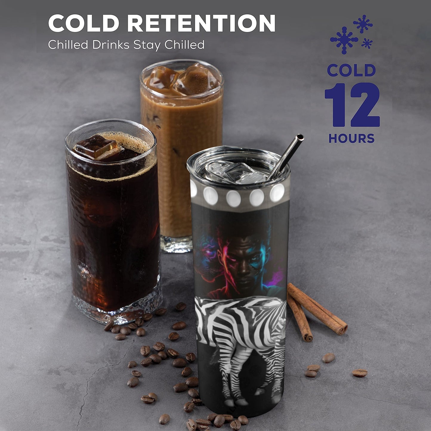 ALIM4U- A23 Drinking Cup 20oz 20oz Tall Skinny Tumbler with Lid and Straw