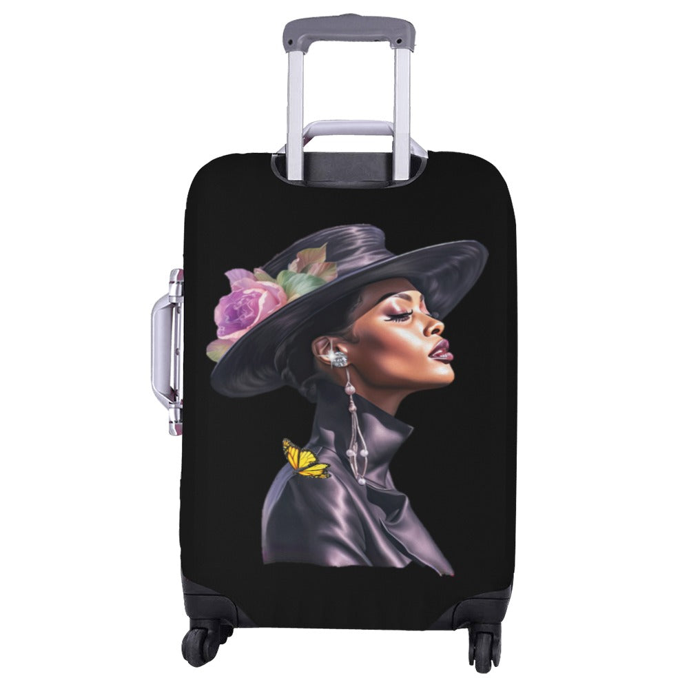 ALIM4U- Black Woman 13 Luggage Cover (Large Size) (26"-28")