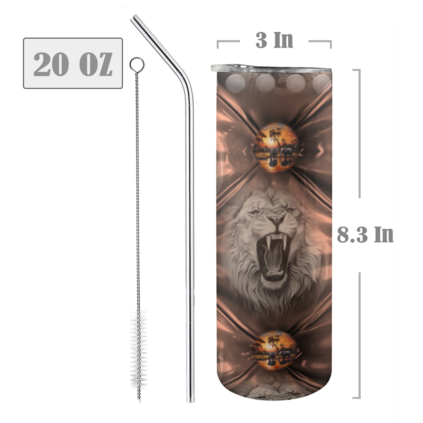 ALIM4U- A24 Drinking Cup 20oz 20oz Tall Skinny Tumbler with Lid and Straw