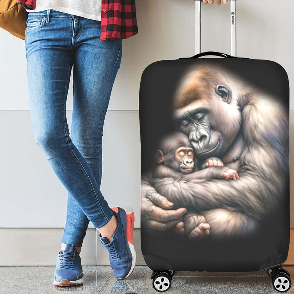 Luggage Cover Black Large Size 26-28 Gorilla Child Graphic