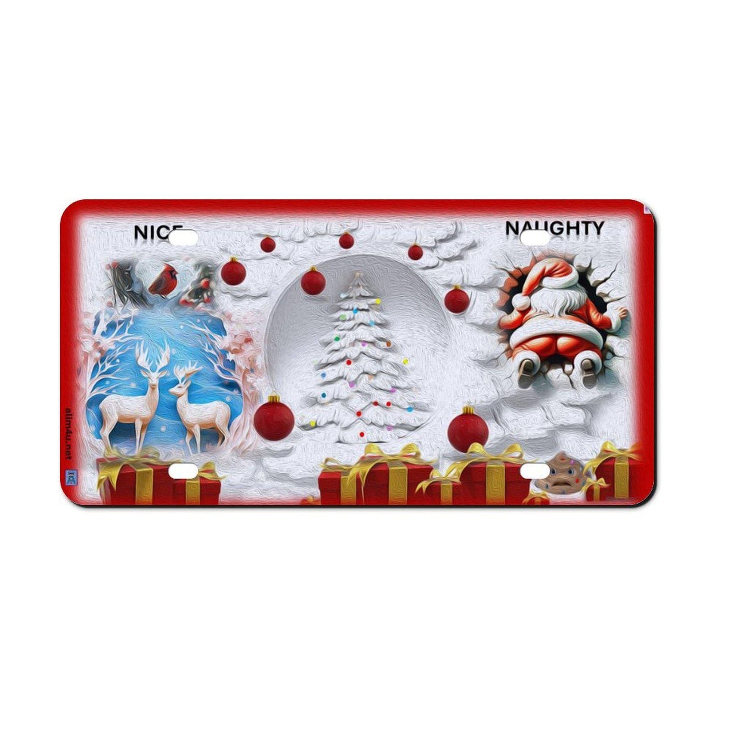 ALIM4U Christmas Car License Plate-11.8”x5.9”