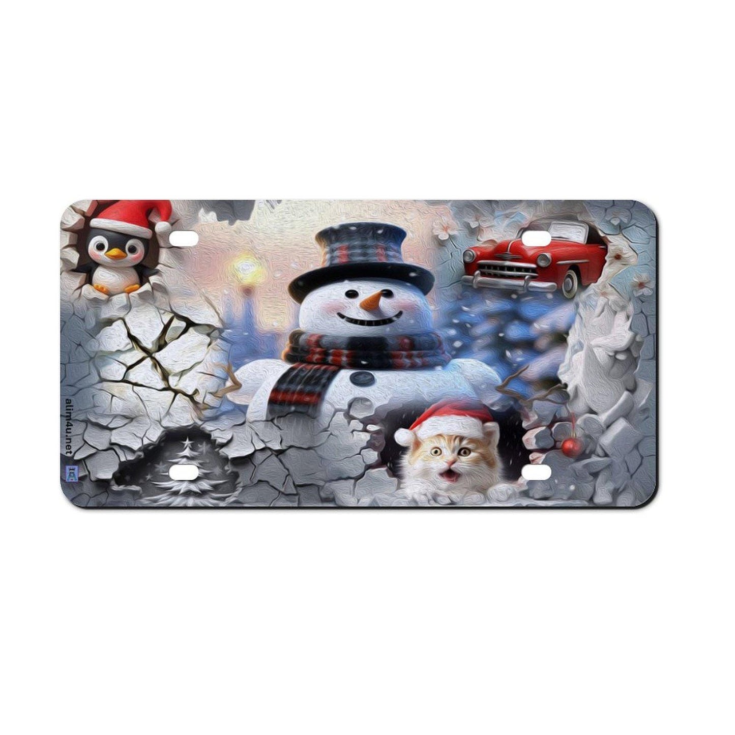 ALIM4U Christmas Car License Plate-11.8”x5.9”