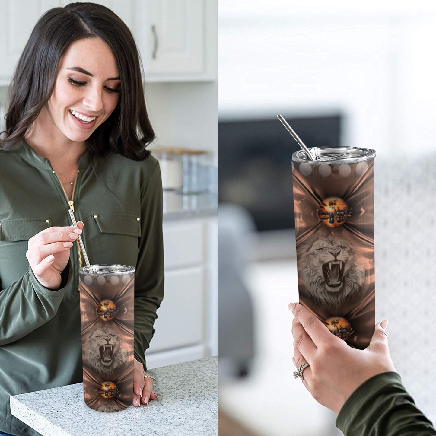 ALIM4U- A24 Drinking Cup 20oz 20oz Tall Skinny Tumbler with Lid and Straw