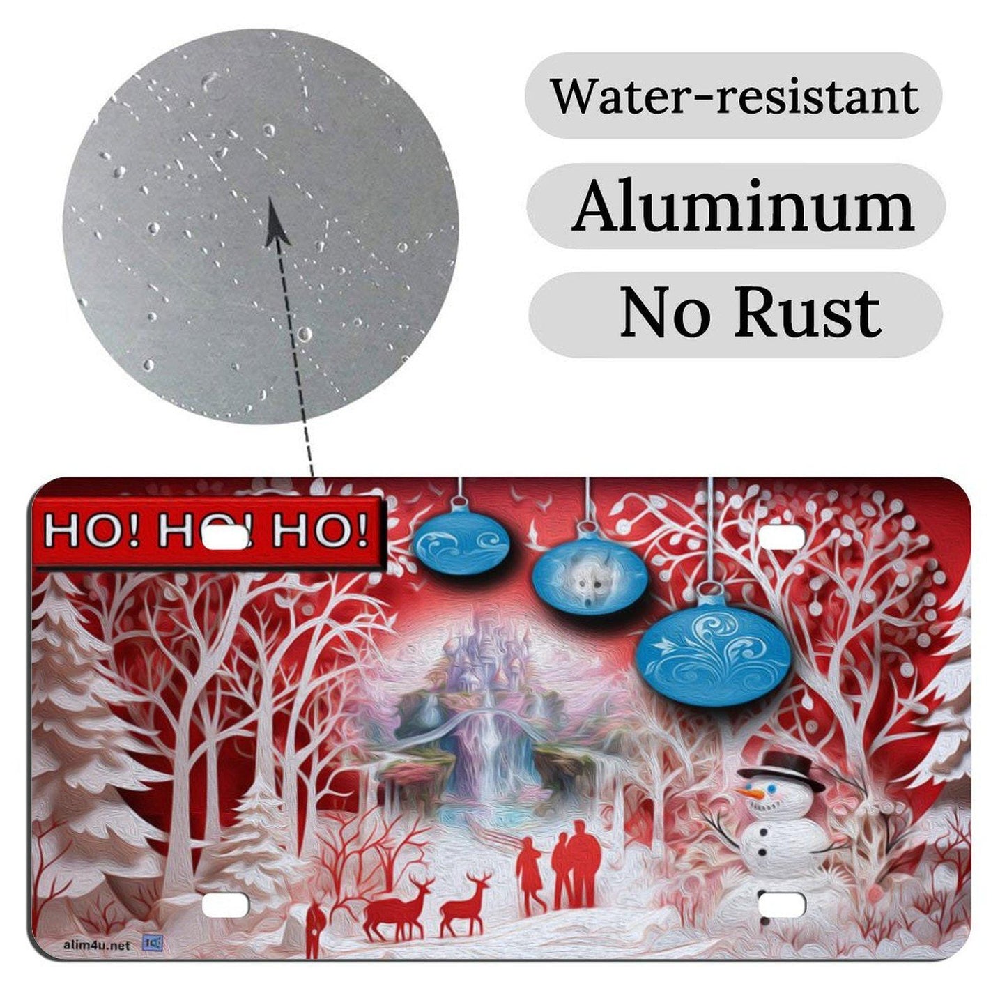 ALIM4U Christmas Car License Plate-11.8”x5.9”