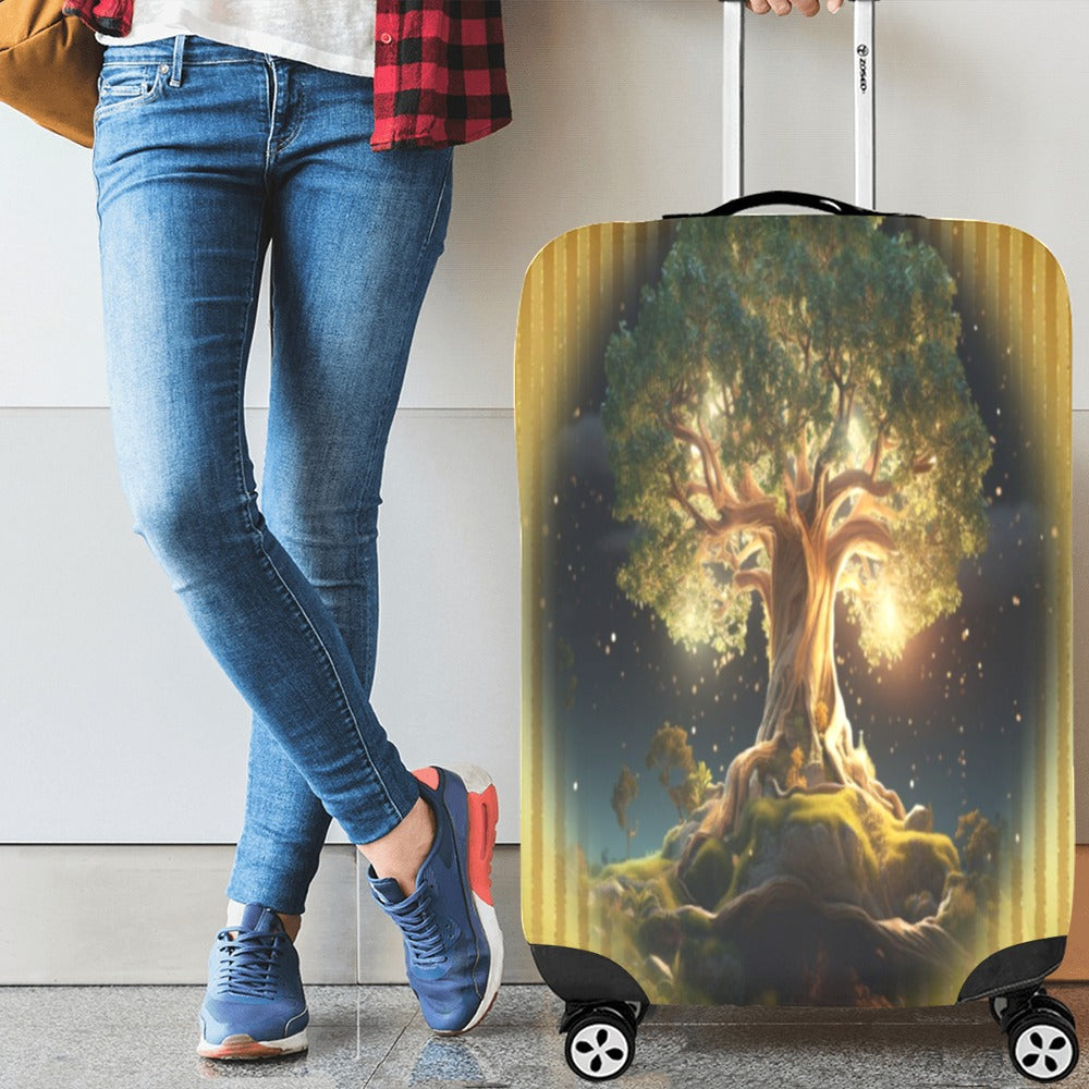 ALIM4U- Glowing Tree Luggage Cover (Large Size) (26"-28")
