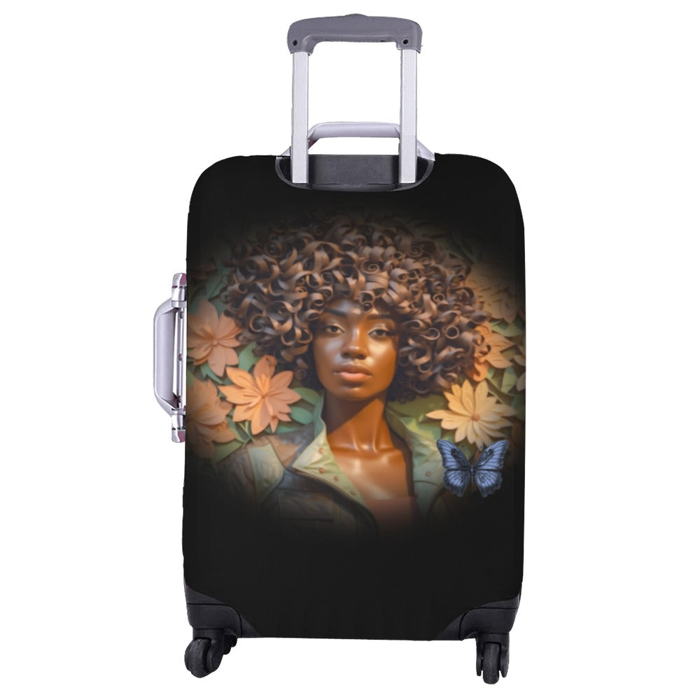 ALIM4U- Black Woman 14 Luggage Cover (Large Size) (26"-28")