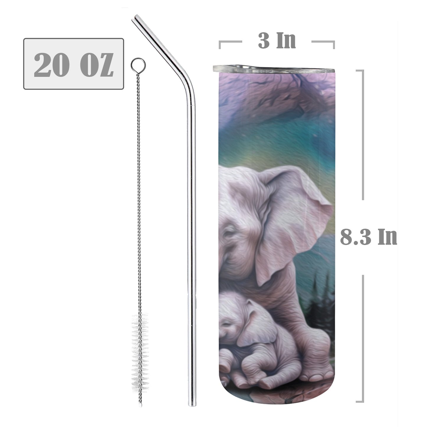 ALIM4U- A4 Drinking Cup 20 oz 20oz Tall Skinny Tumbler with Lid and Straw