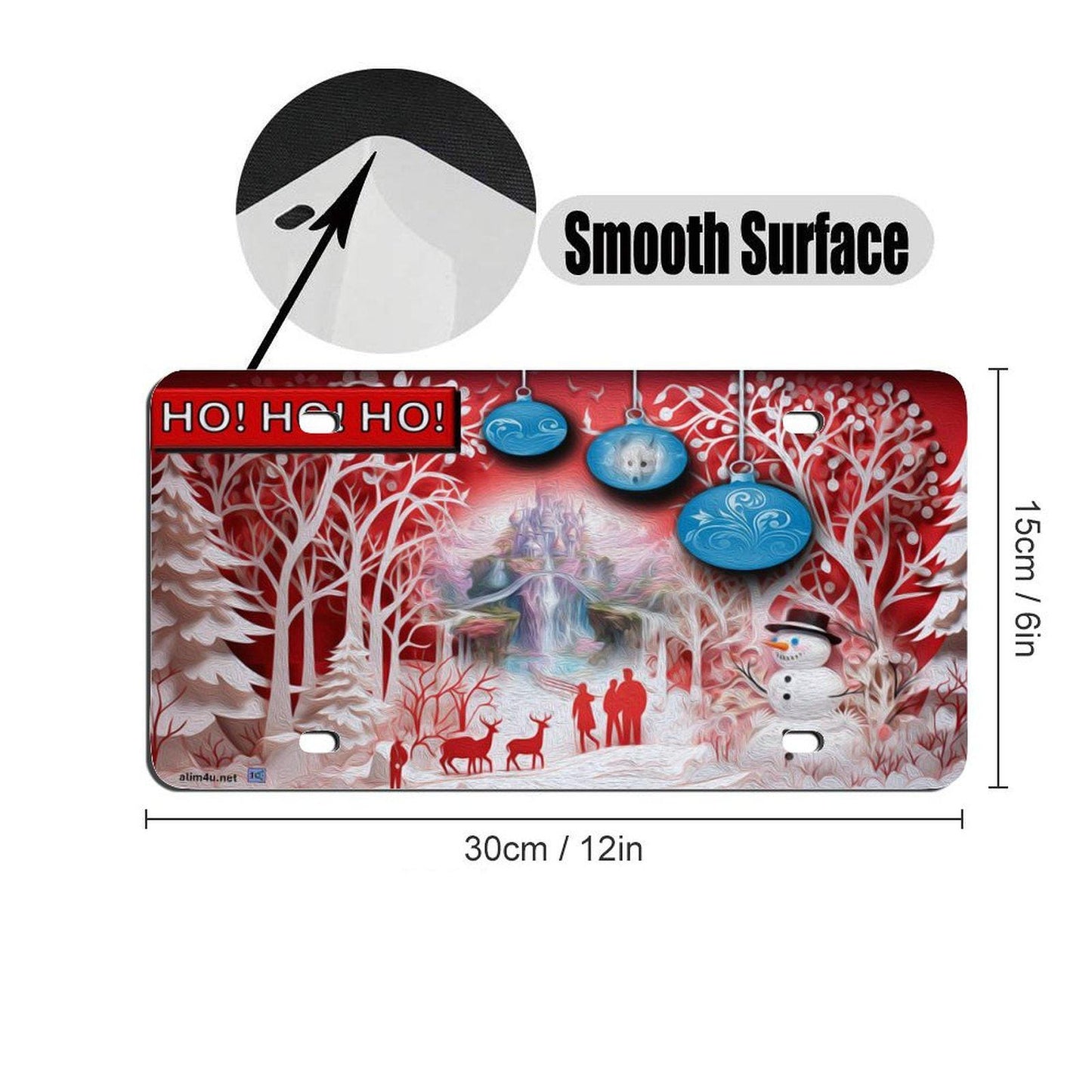 ALIM4U Christmas Car License Plate-11.8”x5.9”