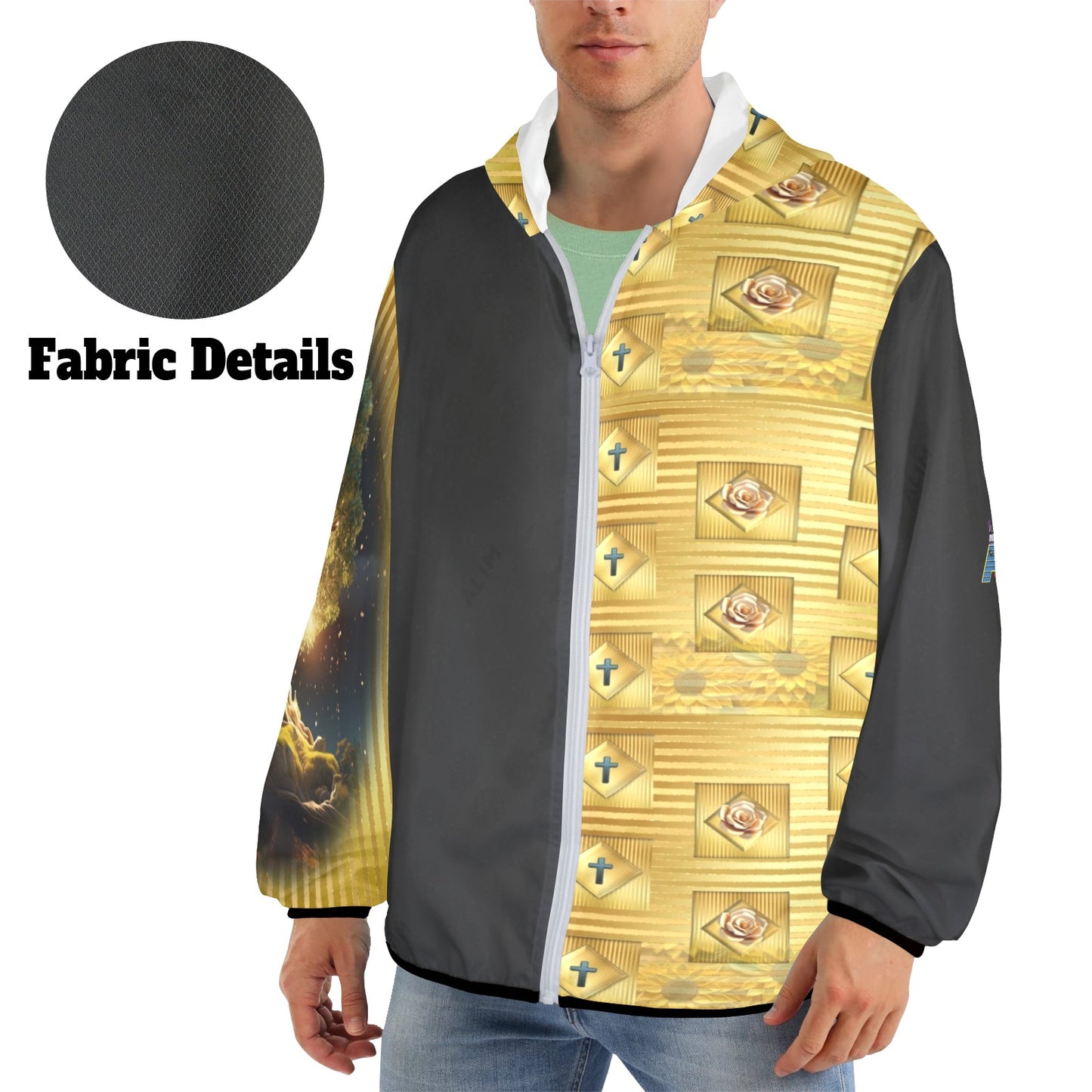 ALIM4U- Faith Abstract Men's Sun Protection Hoodie(Model H62)