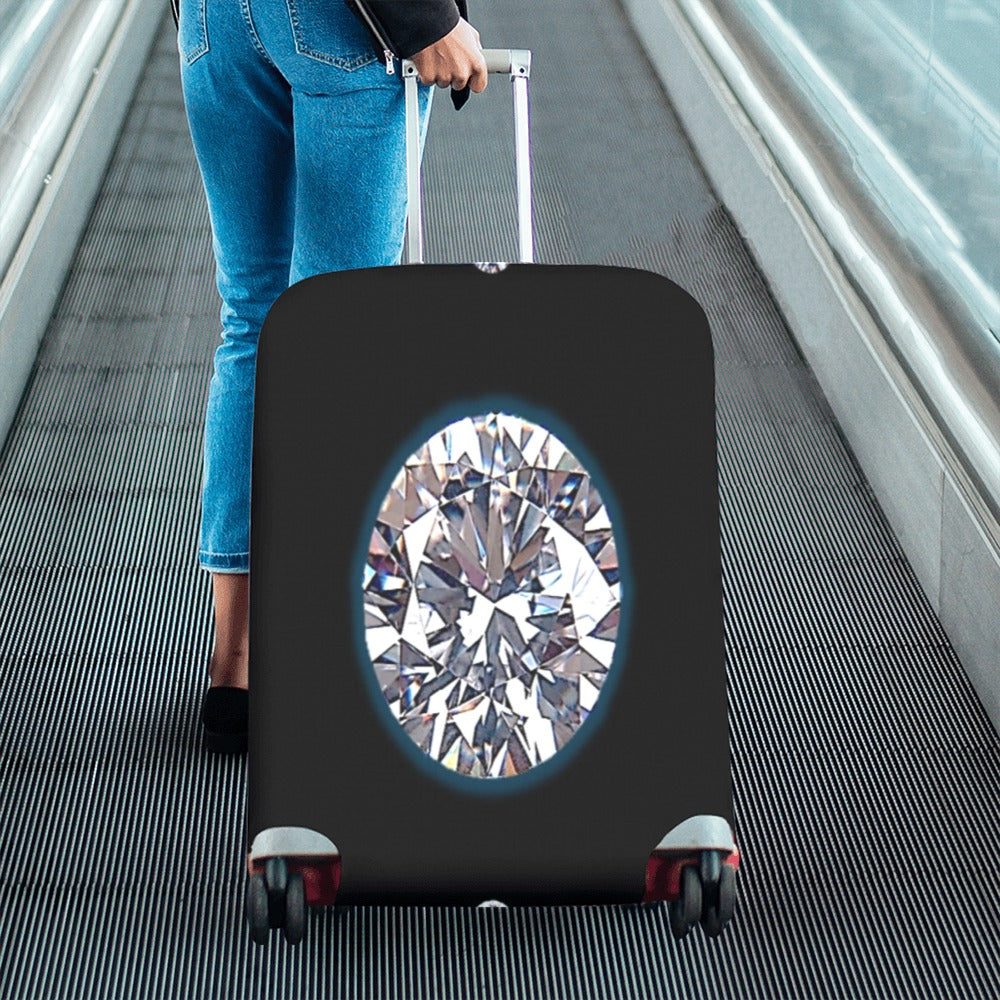 ALIM4U- Large White Diamond Luggage Cover (Large Size) (26"-28")