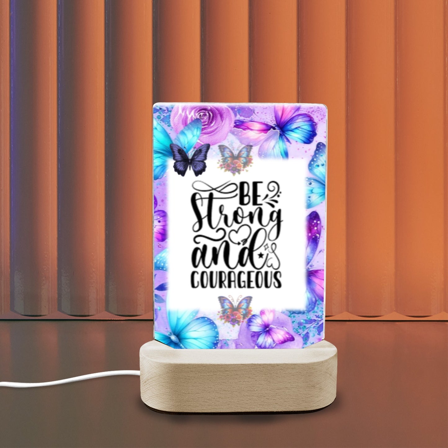ALIM4U- Affirmations Acrylic Photo Panel with Lighted Stand (Made in Queens)