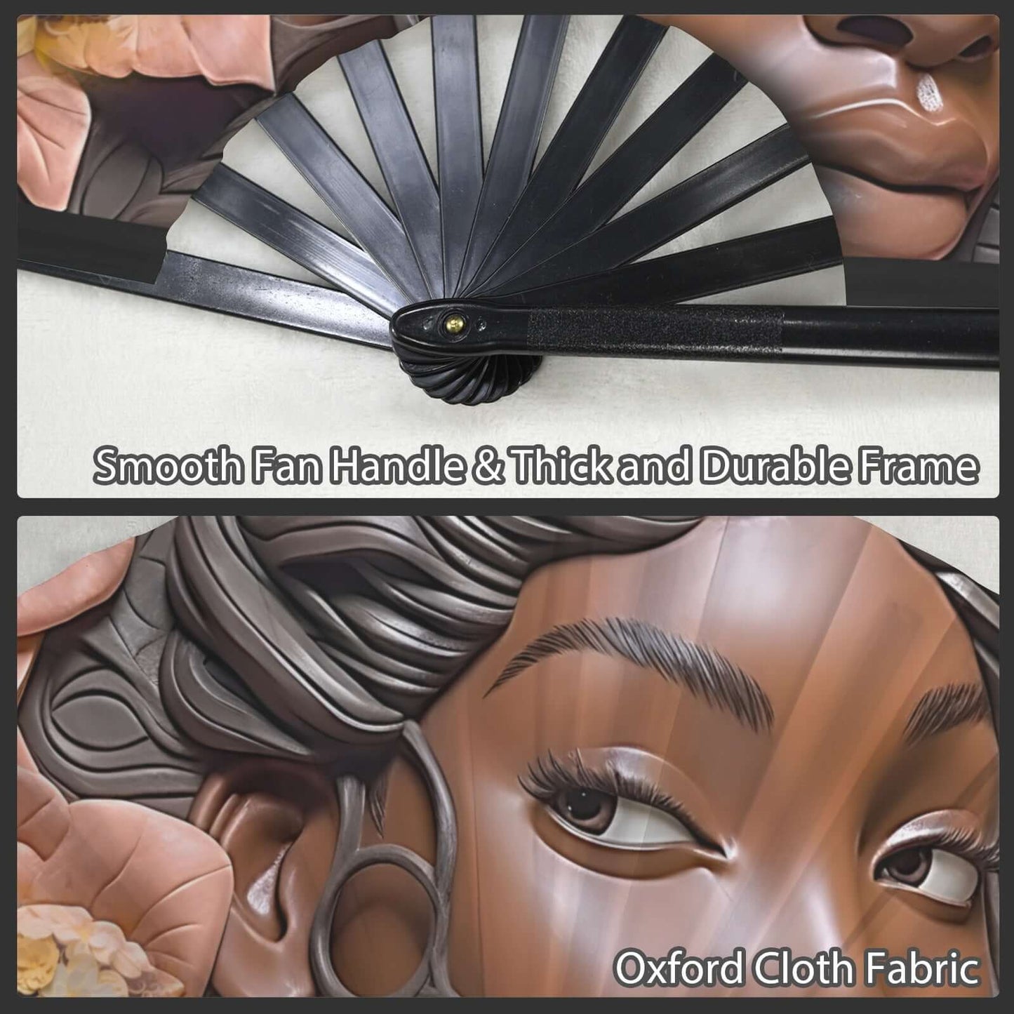 Folding Clack Fan 55 multi colored floral butterflies