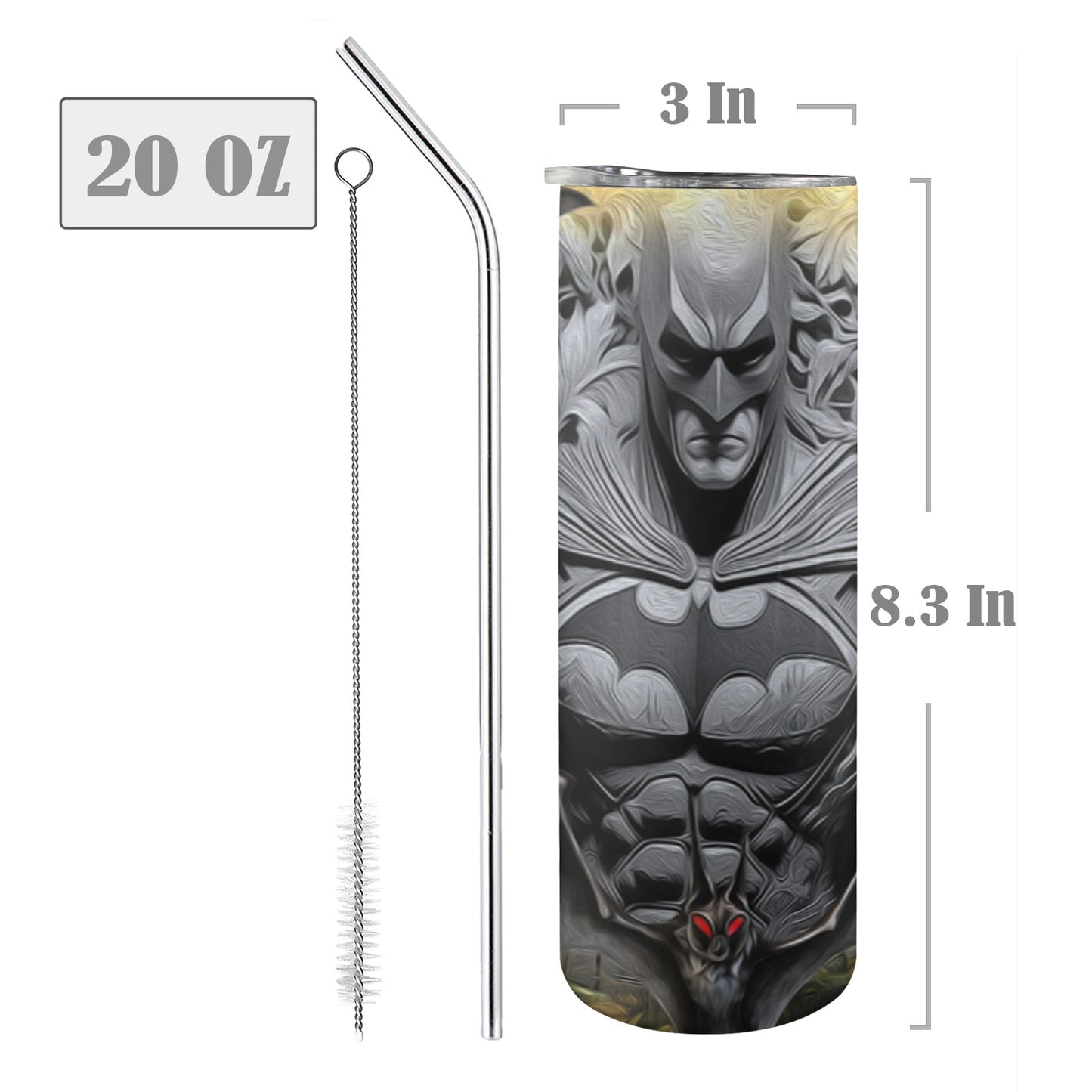 ALIM4U- A15 Drinking Cup 20 oz 20oz Tall Skinny Tumbler with Lid and Straw