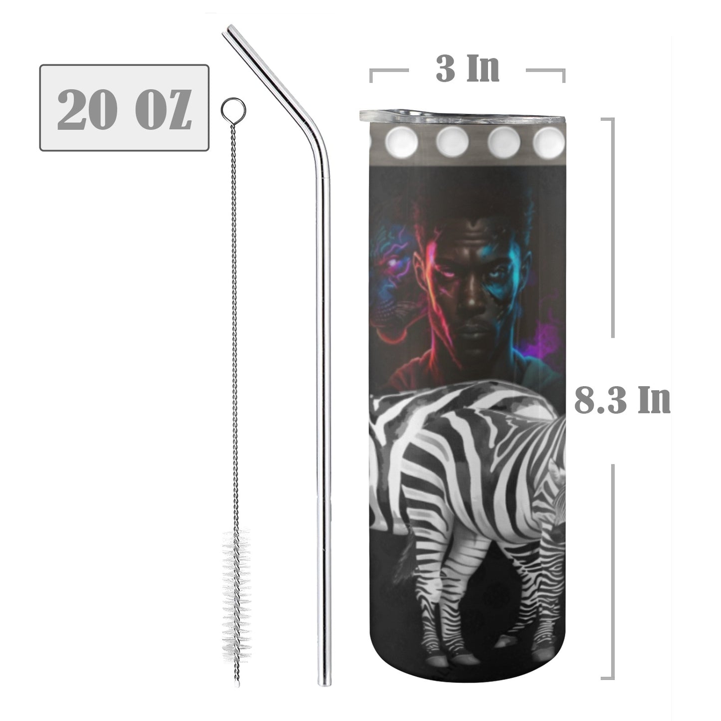 ALIM4U- A23 Drinking Cup 20oz 20oz Tall Skinny Tumbler with Lid and Straw