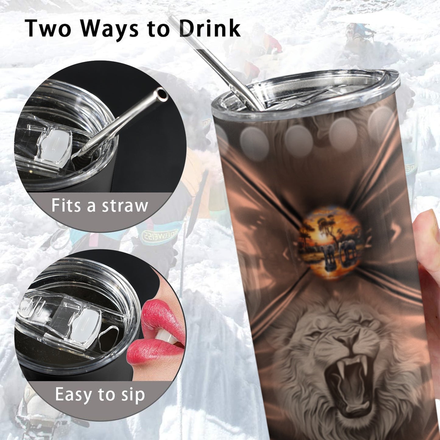 ALIM4U- A24 Drinking Cup 20oz 20oz Tall Skinny Tumbler with Lid and Straw